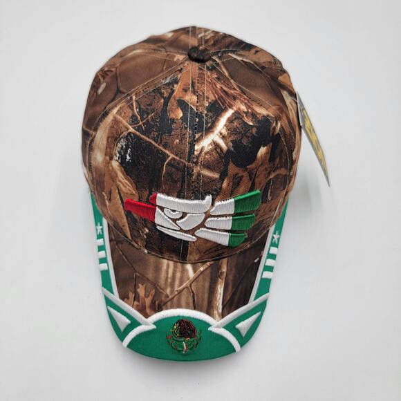 Zion Mexican Flag Hat Cap Snap Back Camouflage Camo Green Embroidered Mens - Picture 5 of 7